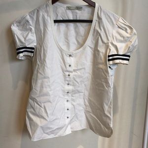 Puff Sleeve Balenciaga Button Up Blouse